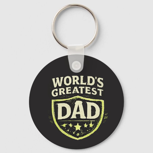 World's Greatest Dad Father's Day Keychain (Front)