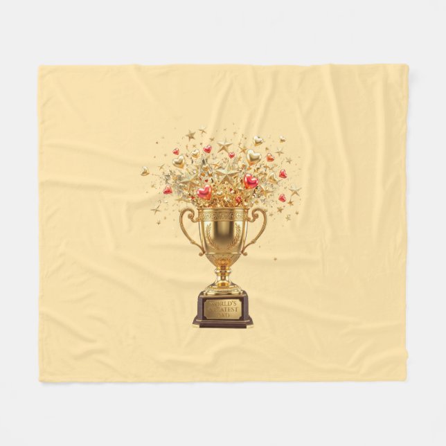 World's Greatest DAD Fleece Blanket (Front (Horizontal))