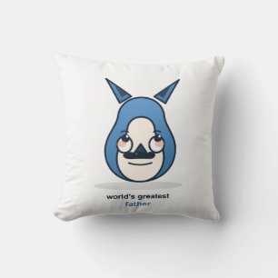 World's Greatest Dad Fox Throw Pillow