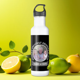 World's Greatest Dad Grandpa Custom Photo Template 532 Ml Water Bottle