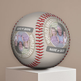World's Greatest Dad Grandpa Custom Photo Template Baseball