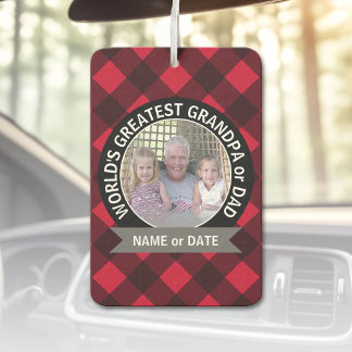 World's Greatest Dad Grandpa Custom Photo Template Car Air Freshener