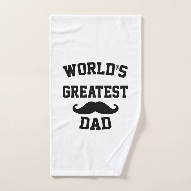 Worlds greatest dad hand towel (Hand Towel)