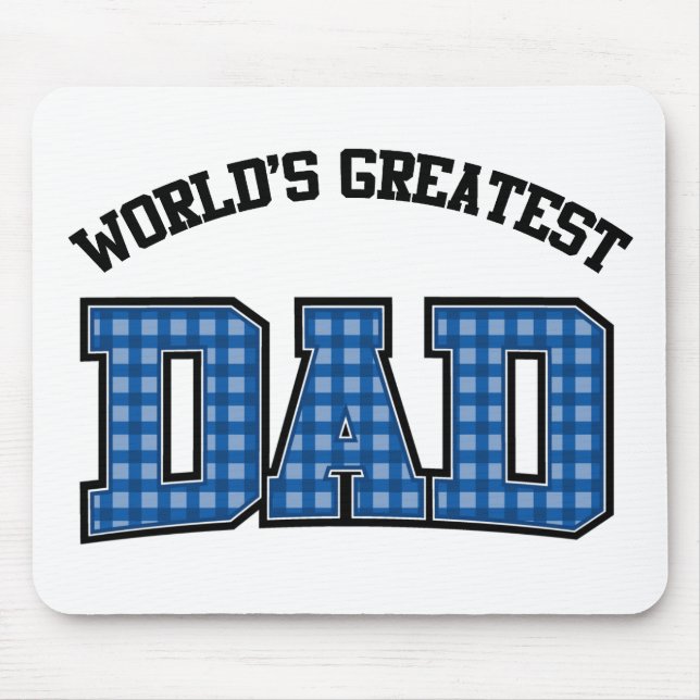 Worlds Greatest Dad Mousepad Plaid (Front)