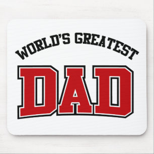 Worlds Greatest Dad Mousepad Red