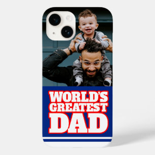 World's greatest Dad personalize photo Case-Mate iPhone 14 Case