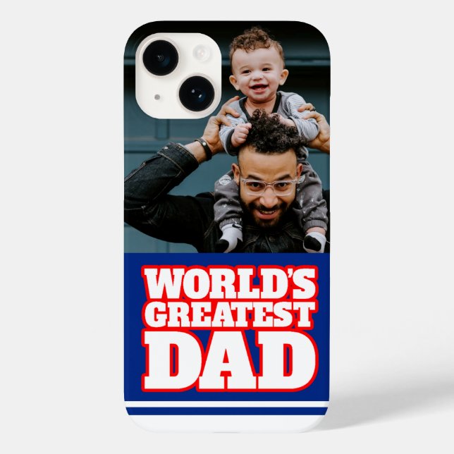 World's greatest Dad personalize photo Case-Mate iPhone Case (Back)
