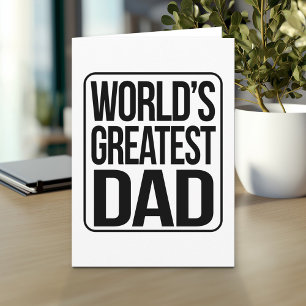 World's Greatest Dad - plain and simple Card