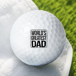 World's Greatest Dad - plain and simple Golf Balls
