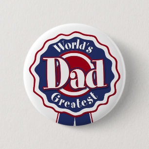 World's Greatest Dad - ribbon 2 Inch Round Button