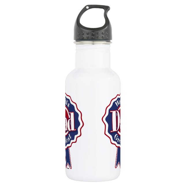 World's Greatest Dad - ribbon 532 Ml Water Bottle (Front)
