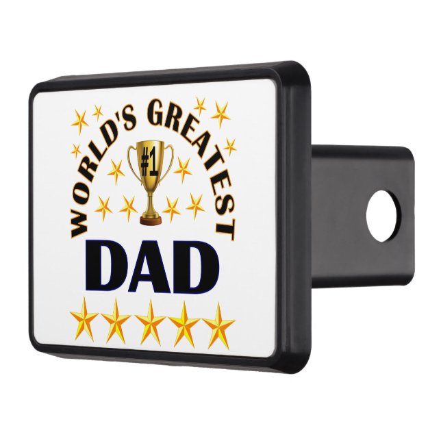 World's Greatest Dad Trailer Hitch Cover (Left)