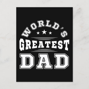 World's Greatest Dad Typography Father's Day Gift Postcard
