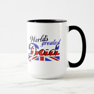World's Greatest Dad with English flag Mug