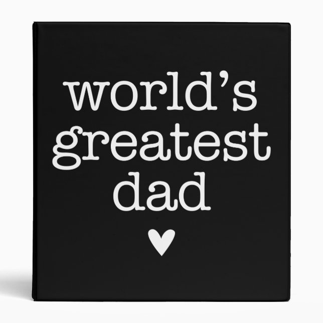 World's Greatest Dad with Heart Binder (Front)