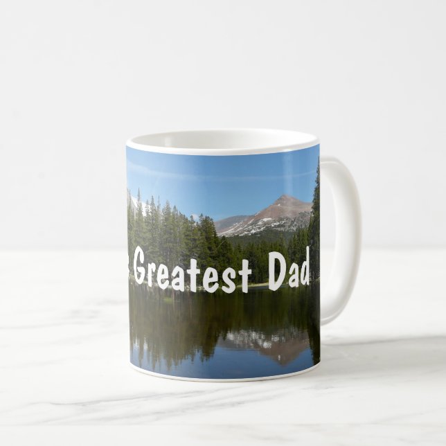 World's Greatest Dad Yosemite Lake Reflection Coffee Mug (Front Right)