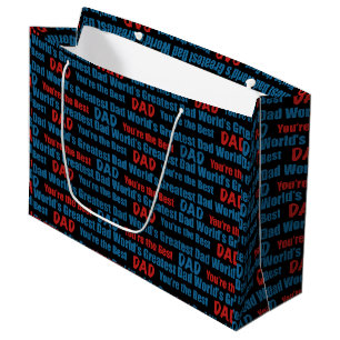 World's Greatest Dad You're the Best  Large Gift Bag
