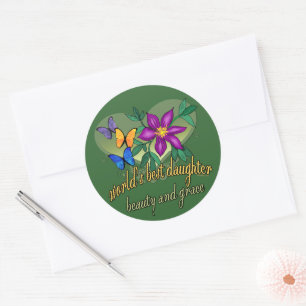 World's Greatest Daughter Gifts Classic Round Sticker