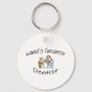 Worlds Greatest Dentist Open Wide Keychain