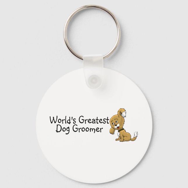 Worlds Greatest Dog Groomer Keychain (Front)