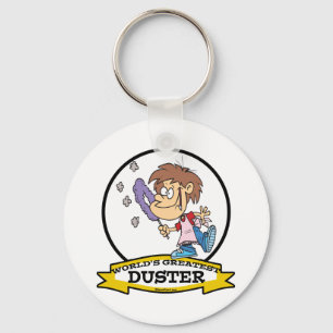 WORLDS GREATEST DUSTER KID CARTOON KEYCHAIN