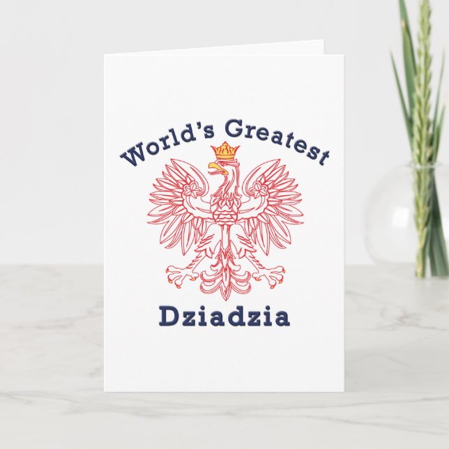 World's Greatest Dziadzia Eagle Card (Front)