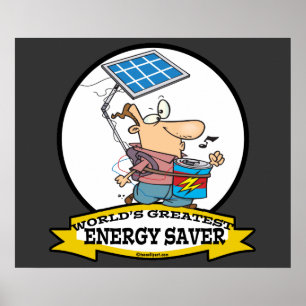 WORLDS GREATEST ENERGY SAVER MEN CARTOON POSTER