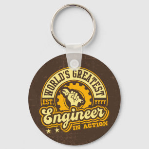 World's Greatest Engineer (EST. YEAR Customizable) Keychain