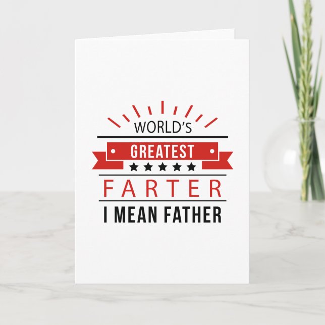 World's Greatest Farter Card (Front)