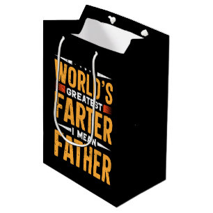 world's greatest farter father word art medium gift bag