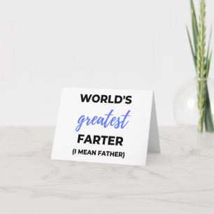 World's Greatest Farter I Mean Father bl Holiday Card