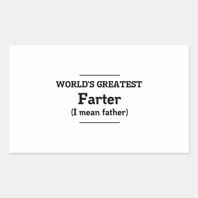 World's Greatest Farter Sticker (Front)