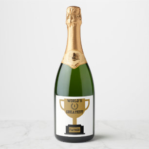 World's Greatest Father's Day Sparkling Wine Label