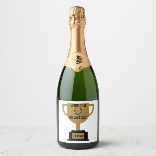 World's Greatest Father's Day Sparkling Wine Label (Front)