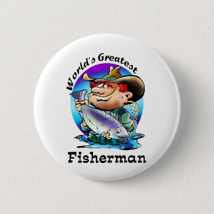 World's Greatest Fisherman Gear 2 Inch Round Button