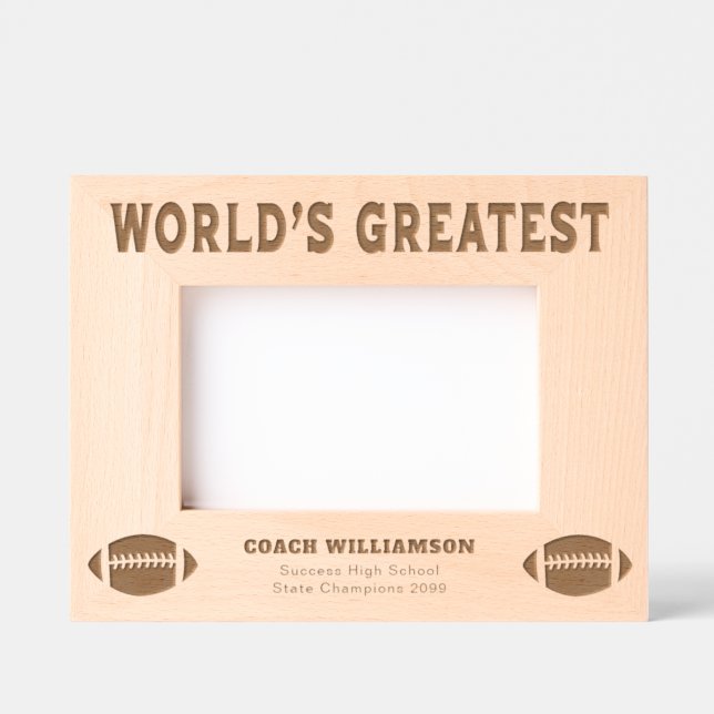 World's Greatest Football Coach Etched Frames (Front)