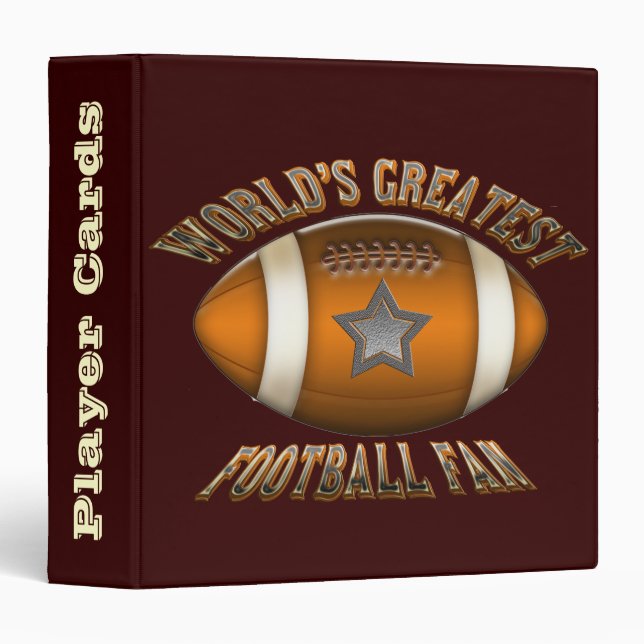 World's Greatest Football Fan Player Cards Binder (Front/Spine)