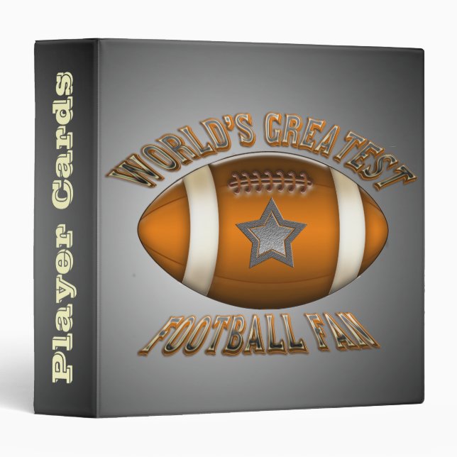 World's Greatest Football Fan Player Cards Binder (Front/Spine)