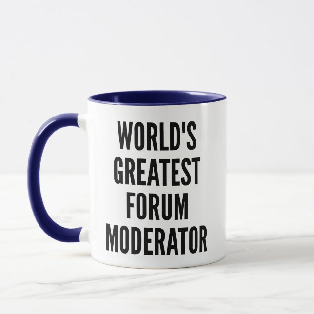 Worlds Greatest Forum Moderator Mug (Left)