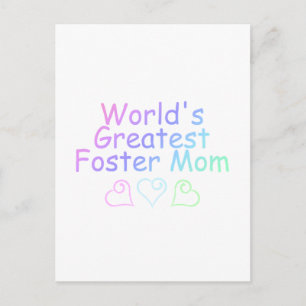 Worlds Greatest Foster Mom (Pastel) Postcard