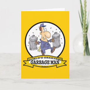 WORLDS GREATEST GARBAGE MAN CARTOON CARD