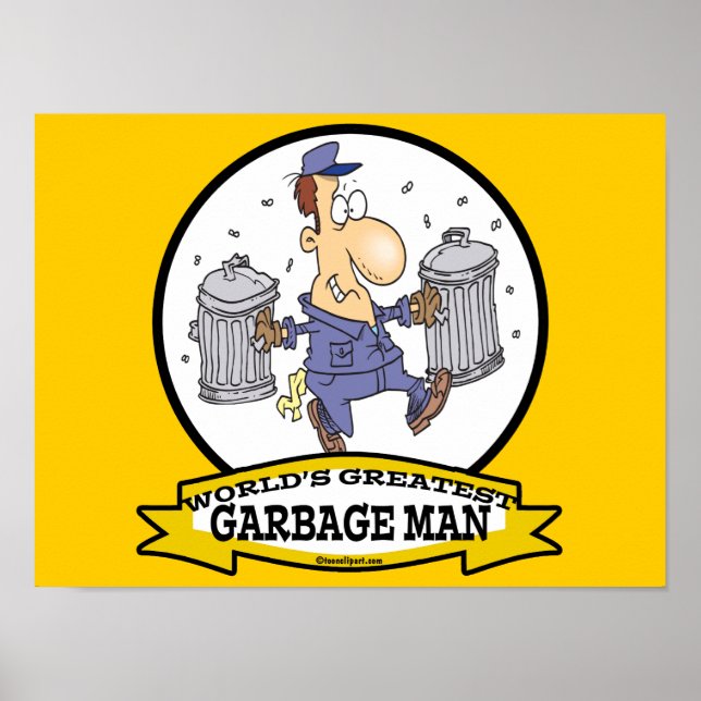 WORLDS GREATEST GARBAGE MAN CARTOON POSTER (Front)