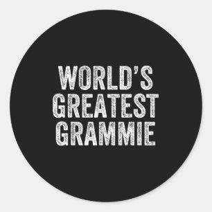 World's Greatest Grammie Funny Grandma Joke Mother Classic Round Sticker