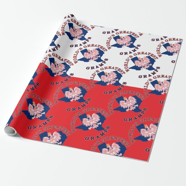 World's Greatest Gramps Wrapping Paper (Unrolled)