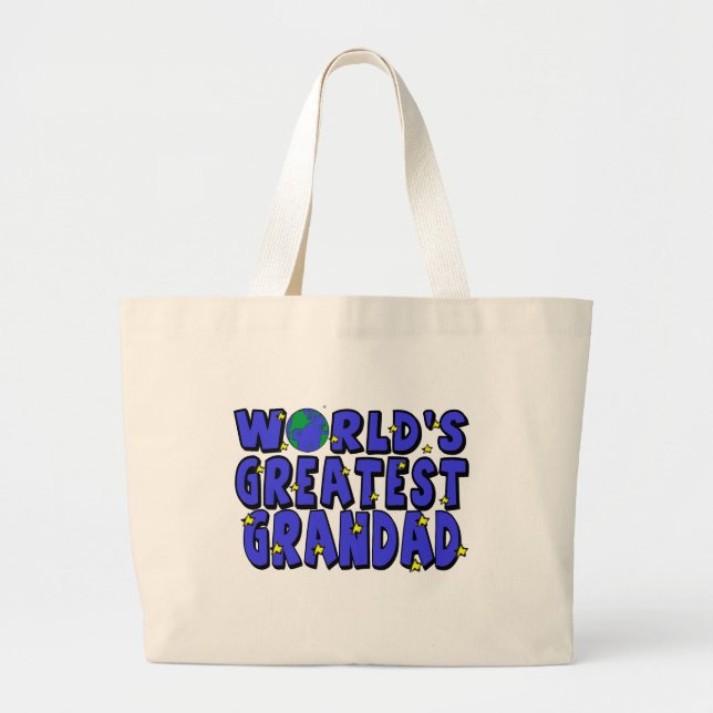World's Greatest    Grandad Large Tote Bag (Front)