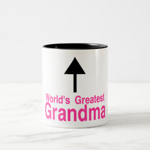 Worlds Greatest Grandma Arrow Two-Tone Coffee Mug