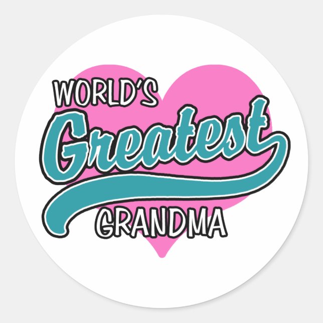 World's Greatest Grandma Classic Round Sticker (Front)