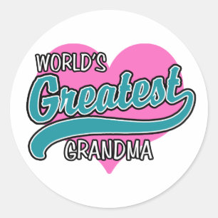 World's Greatest Grandma Classic Round Sticker