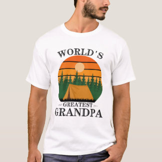 World's Greatest Grandpa Camping Shirt Vintage Ret