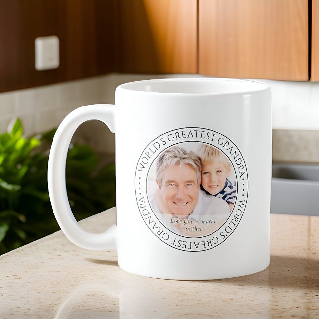World's Greatest Grandpa Modern Classic Photo Coffee Mug (Creator Uploaded)